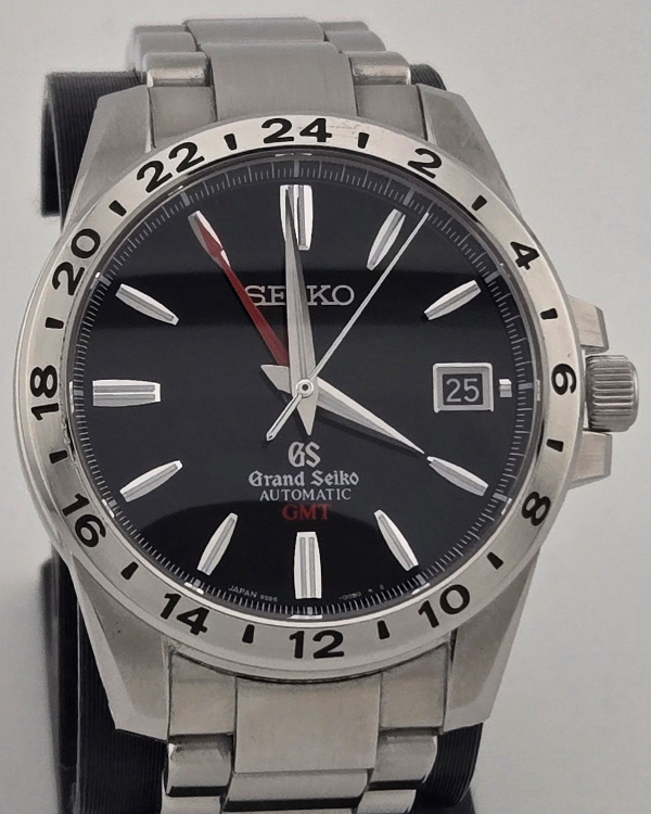 2015 Grand Seiko Automatic GMT 39MM Black Dial Steel Bracelet (SBGM027/9S66-00B0)