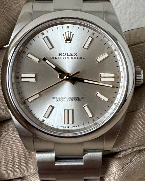 2022 Rolex Oyster Perpetual 41MM Silver Dial Oystersteel Bracelet (124300)