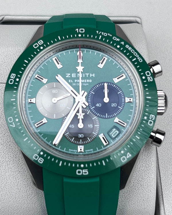 2024 Zenith Chronomaster Sport 41MM Green Dial Rubber Strap (03.3119.3600/56.R952)