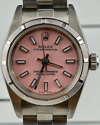 Rolex Oyster Perpetual 24MM Aftermarket "Candy" Pink Dial Oyster Bracelet (76030)