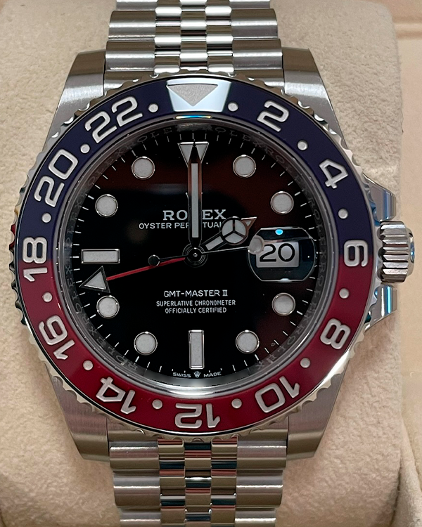 Rolex GMT-Master II "Pepsi" 40MM Black Dial Jubilee Bracelet (126710BLRO)