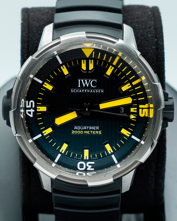 2021 IWC Schaffhausen Aquatimer 2000 46MM Black Dial Rubber Strap (IW358001)