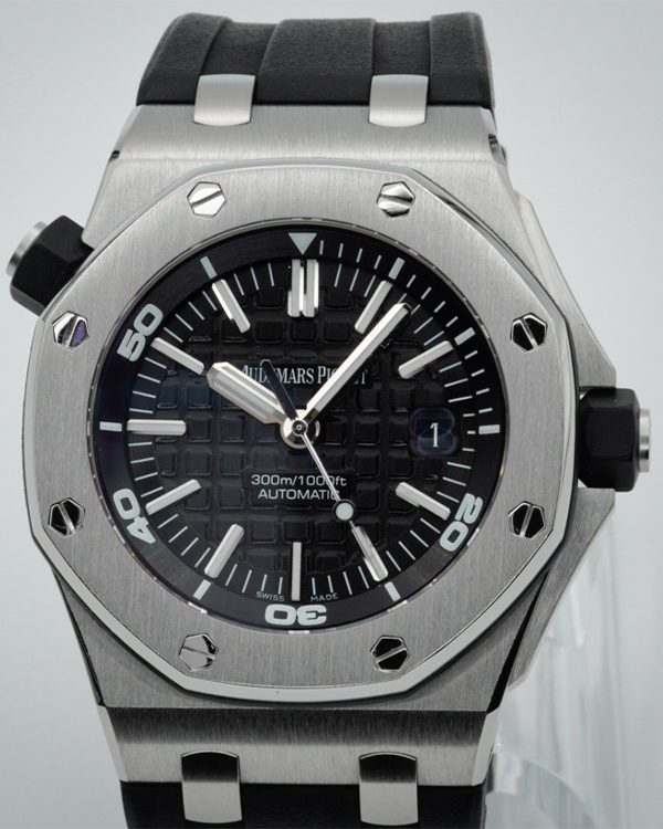 Audemars Piguet Royal Oak Offshore Diver 42MM Black Dial Rubber Strap (15703ST.OO.A002CA.01)