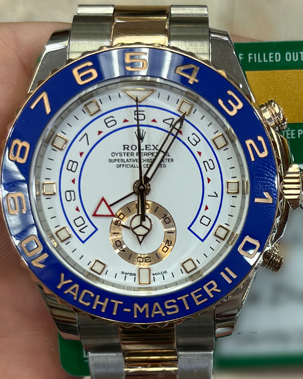 2019 Rolex Yacht-Master II 44MM White Dial Two-Tone Oyster Bracelet (116681)