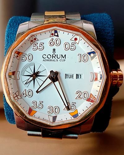 No Reserve - Corum Admiral’s Cup Competition L.E. 48MM White Dial Two-Tone Bracelet (947.931.05)