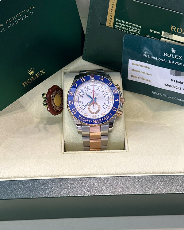 2012 Rolex Yacht-Master II 44MM Two-Tone Steel and Rose Gold White 