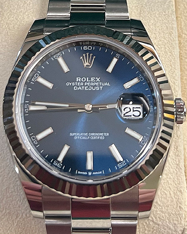 2023 Rolex Datejust 41MM Blue Dial Oyster Bracelet (126334)