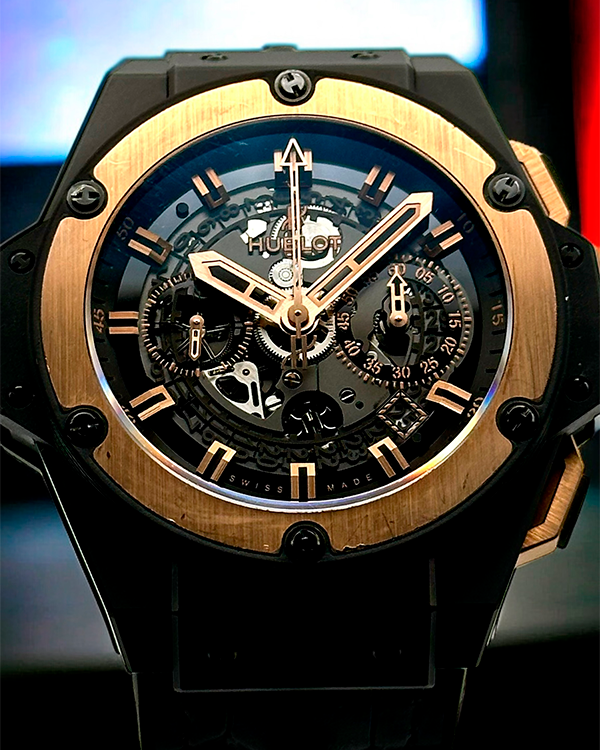 Hublot King Power Unico 48MM Skeleton Dial Rubber/Leather Strap (701.CO.0180.RX)