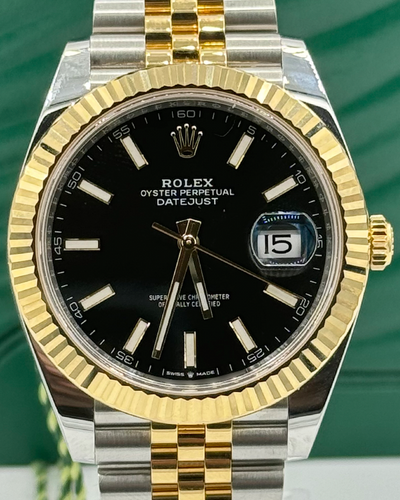 2023 Rolex Datejust 41MM Black Dial Two-Tone Jubilee Bracelet (126333)