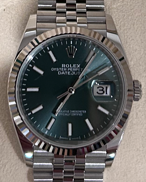 2024 Rolex Datejust 36MM Green Dial Jubilee Bracelet (126234)