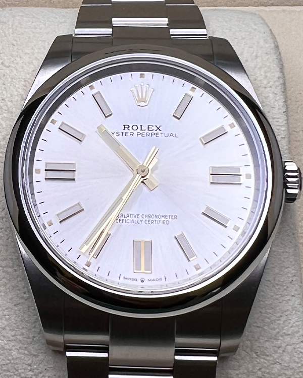 2023 Rolex Oyster Perpetual 41MM Silver Dial Oystersteel Bracelet (124300)