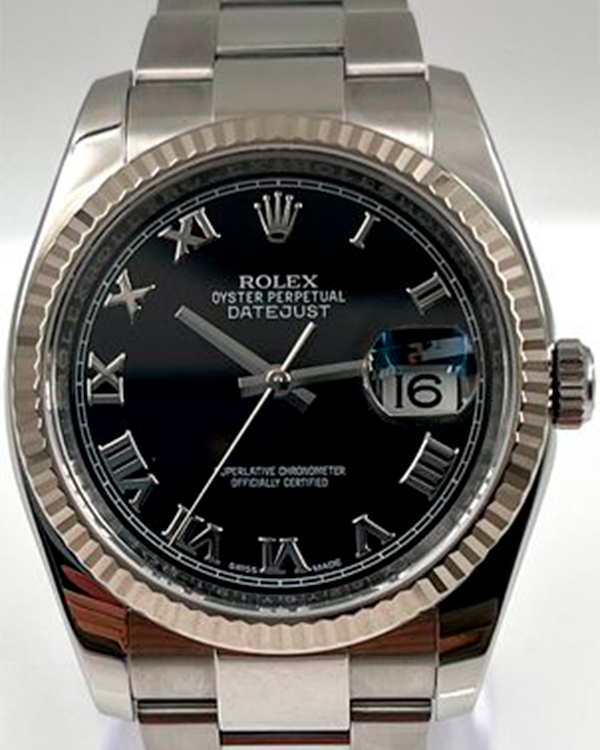 Rolex Datejust 36MM Black Dial Oyster Bracelet (116234)