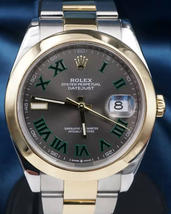 Rolex Datejust "Wimbledon" 41MM Slate Dial Two-Tone Oyster Bracelet (126303)