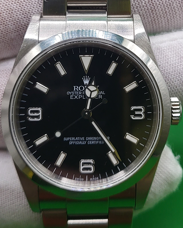 2002 Rolex Explorer 36MM Black Dial Steel Bracelet (114270)