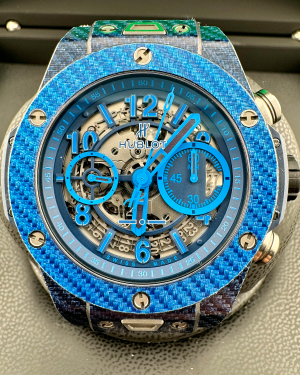 2019 Hublot Big Bang Unico Italia Independent L.E. 45MM Skeleton Dial Rubber/Textile Strap (411.YL.5190.NR.ITI15)