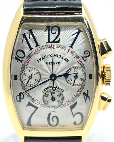 Franck Muller Casablanca 45x32MM Silver Dial Leather Strap (5850 CC AT)