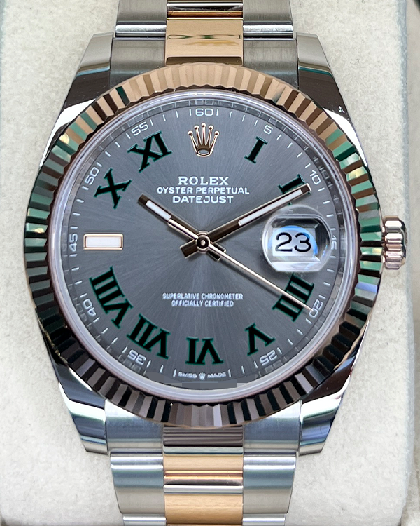 2021 Rolex Datejust 41 "Wimbledon" Two-Tone Oystersteel and Everose Gold Slate Dial (126331)