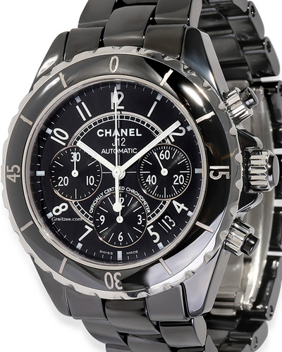 Chanel J12 41MM Black Dial Ceramic Bracelet (H0940)
