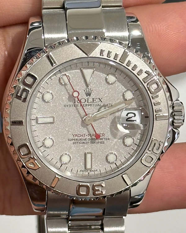 2002 Rolex Yacht-Master 35MM Silver Dial Steel Bracelet (168622)