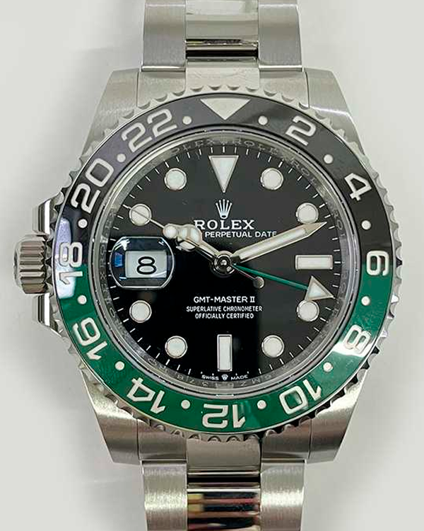 2022 Rolex GMT-Master II "Sprite" 40MM Oystersteel Black Dial Oyter Bracelet (126720VTNR)