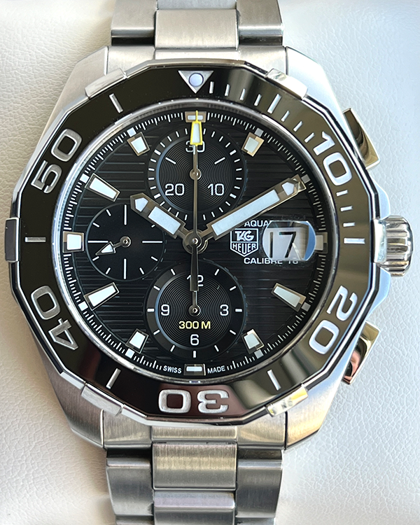 No Reserve - TAG Heuer Aquaracer 300M 43MM Black Dial Steel Bracelet (CAY211A.BA0927)