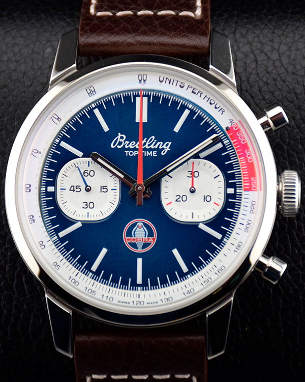 2023 Breitling Top Time "Shelby Cobra" 41MM Blue Dial Leather Strap (AB0176)