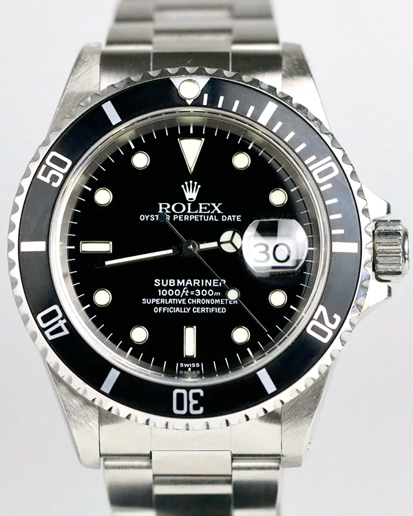 1999 Rolex Submariner Date 40MM Black Dial Steel Bracelet (16610)