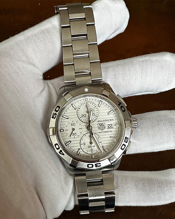 Tag Heuer Aquaracer 300M Chronograph Steel Silver Dial (CAP2111)