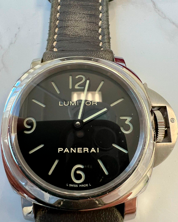 Panerai Luminor Marina 44MM Black Dial Leather Strap (OP6727)