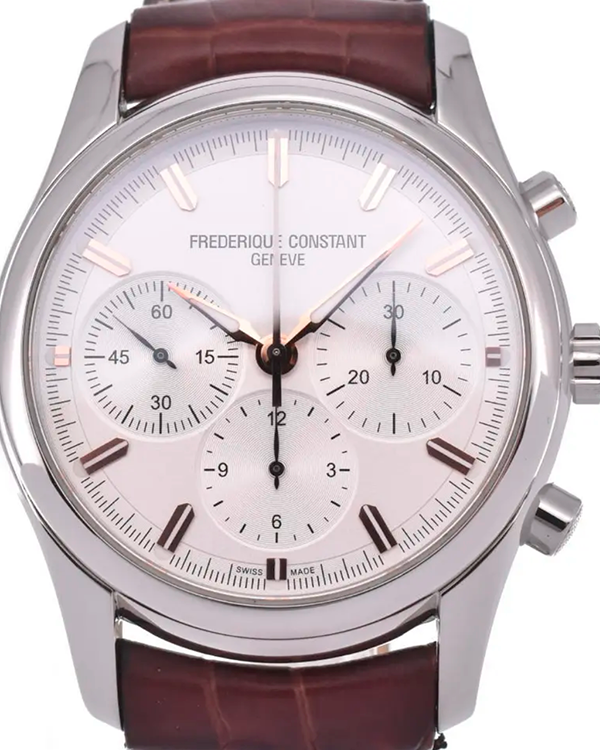 2020 Frederique Constant Vintage Rally Peking to Paris Limited Edition 43MM Silver Dial Leather Strap (FC396X6B6)