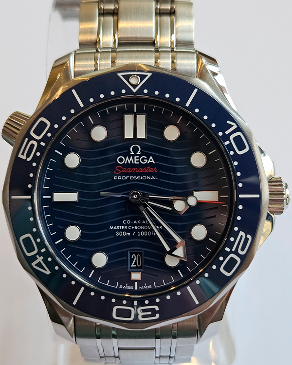 2022 Omega Seamaster Diver 300M 42MM Blue Dial Steel Bracelet (210.30.42.20.03.001)