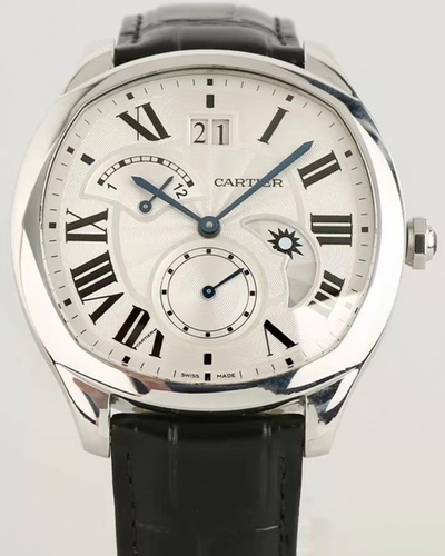 Cartier Drive De Cartier 40MM Silver Dial Leather Strap (WSNM0005)