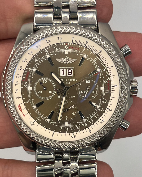 2010 Breitling  Bentley 6.75 Chronograph 48MM Bronze Dial Steel Bracelet (A4436212/Q504)