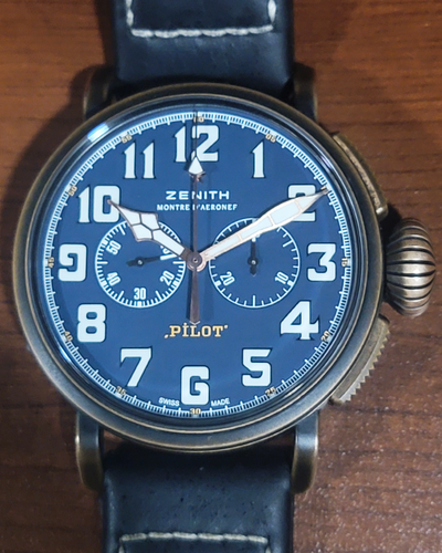 2018 Zenith Pilot Type 20 Extra Special 45MM Blue Dial Leather Strap (29.2430.4069/57.C808)