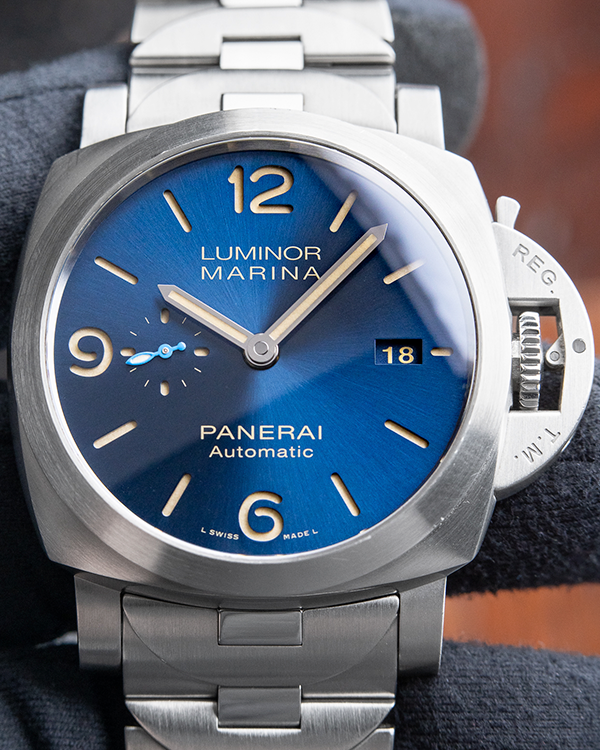 Panerai Luminor Marina 1950 Blue Dial Steel Bracelet Automatic 44MM (PAM01058)