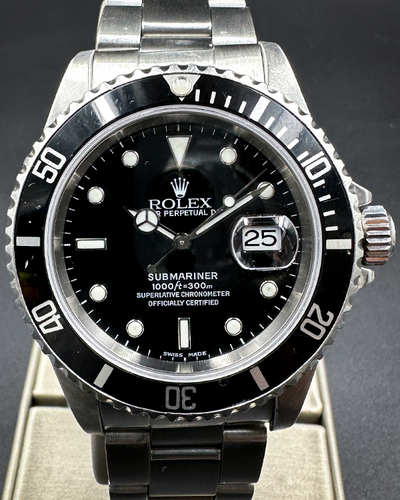 Rolex Submariner Date 40MM Black Dial Oyster Bracelet (16610)