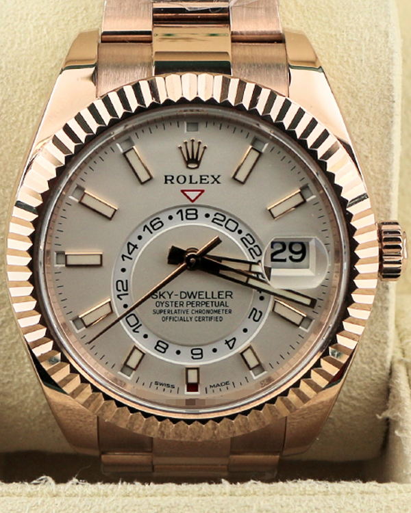 Rolex Sky-Dweller 42MM White Dial Everose Gold Oyster Bracelet (326935)