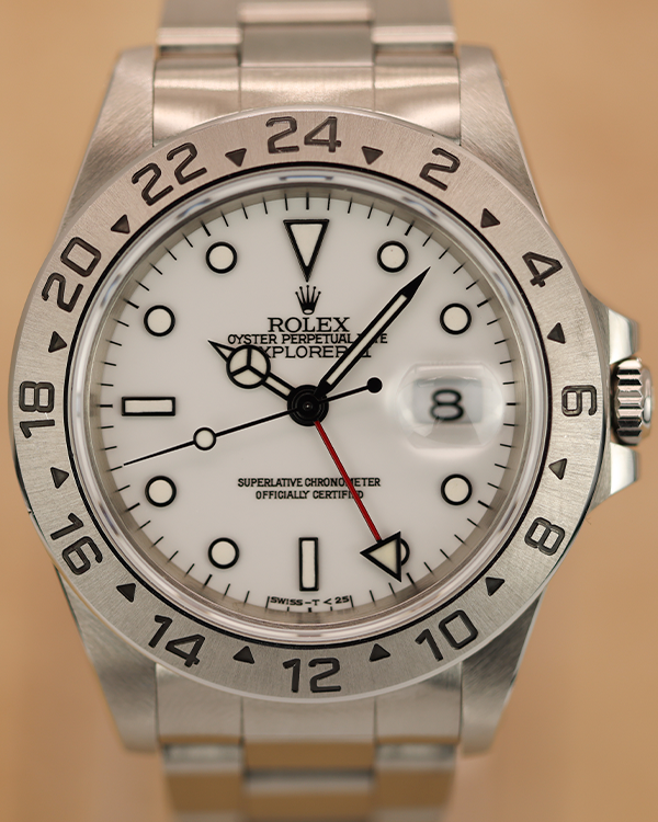 1998 Rolex Explorer II "Polar" 40MM White Dial Steel Bracelet (16570)