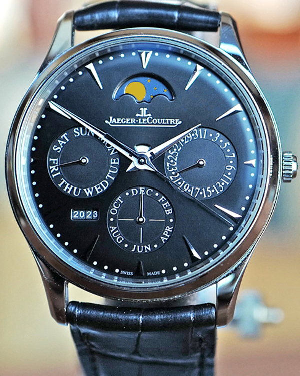 2022 Jaeger-LeCoultre Perpetual Calendar Master Ultra Thin 39MM Black Dial Leather Bracelet (Q1308470)