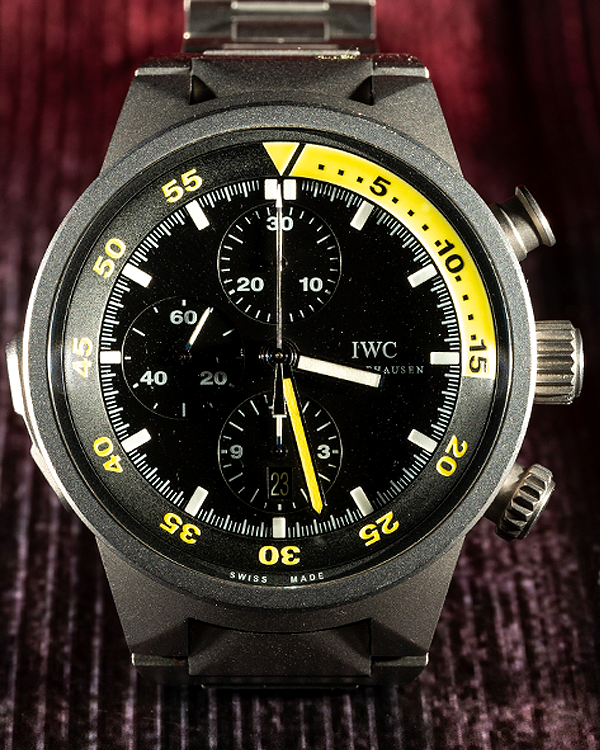 IWC Schaffhausen Aquatimer Chronograph 44MM Black Dial Titanium Bracelet (IW372304)