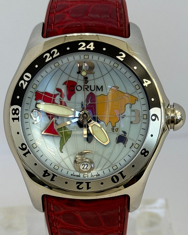 Corum Bubble GMT World Automatic 44MM Multicolor Dial Leather Strap (383.250.20)