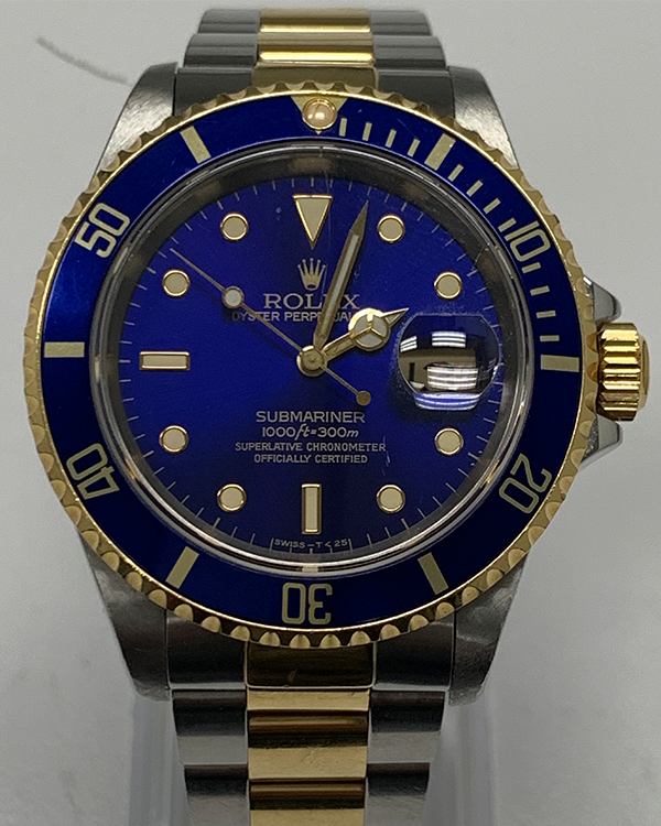 Rolex Submariner Date "Bluesy" 40MM Blue Dial Two-Tone Bracelet (16613)