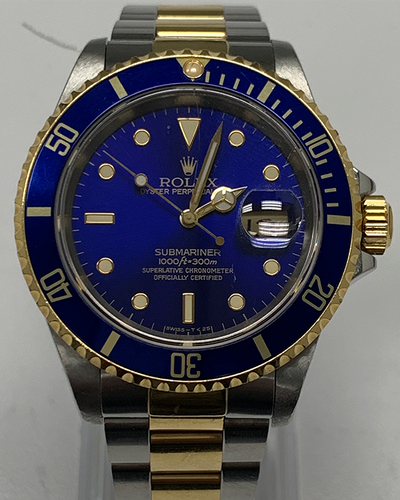 Rolex Submariner Date "Bluesy" 40MM Blue Dial Two-Tone Bracelet (16613)