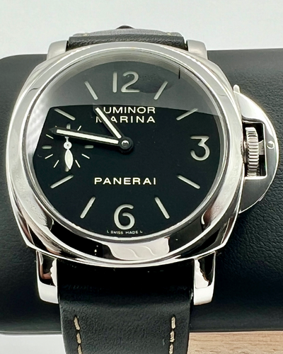 Panerai Luminor Marina 44MM Black Dial Leather Strap (PAM00111)