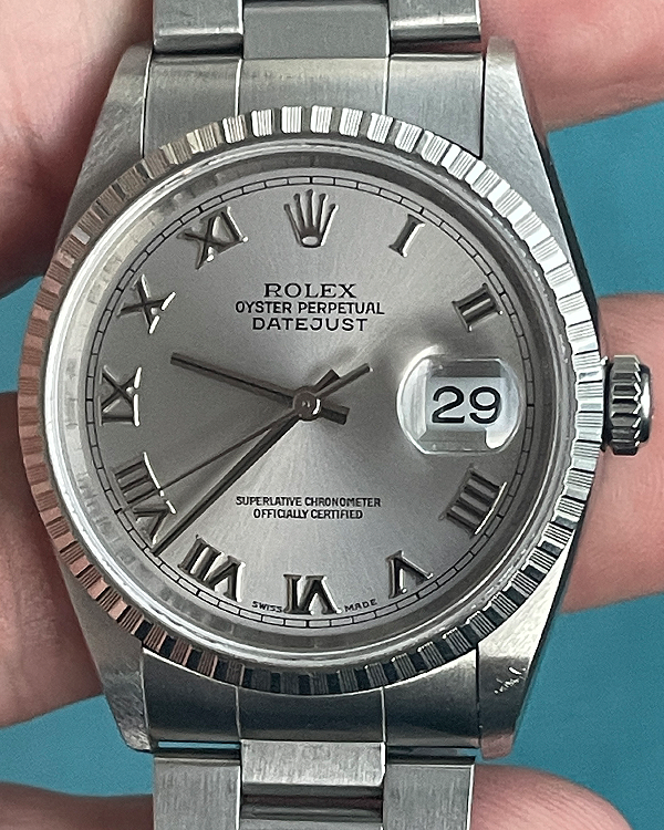 1997 Rolex Datejust 36MM Rhodium Dial Oyster Bracelet (16220)