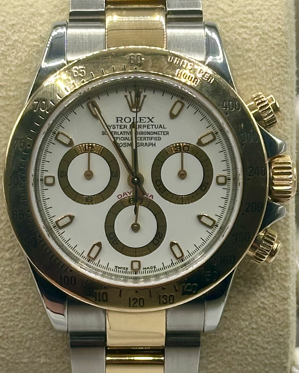 Rolex Daytona 40MM White Dial Two-Tone Oyster Bracelet (116523)