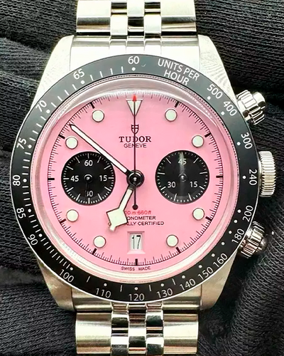 2024 Tudor Black Bay Chrono 41MM Pink Dial Steel Bracelet (79360N)