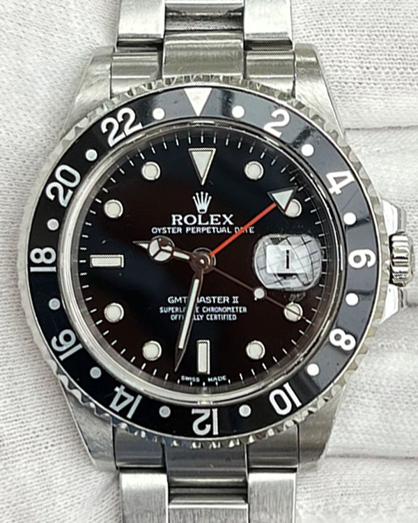 Rolex GMT Master II 40MM Steel Black Dial (16710)