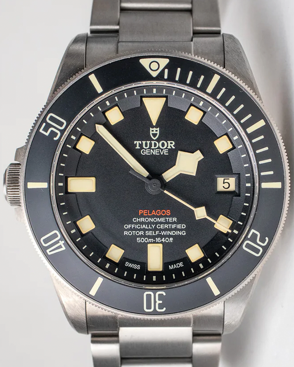 2022 Tudor Pelagos LHD Chronometer 42MM Black Dial Titanium Bracelet (25610TNL)