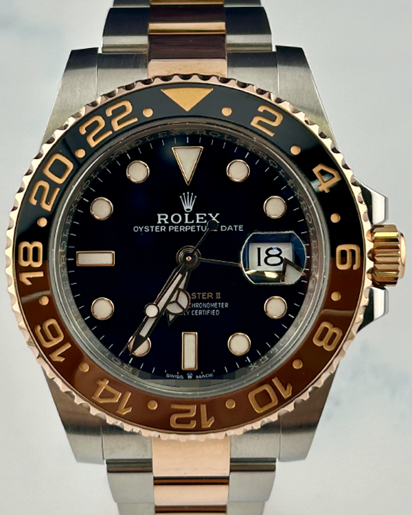 2018 Rolex GMT-Master II "Rootbeer" 40MM Black Dial Two-Tone Oyster Bracelet (126711CHNR)